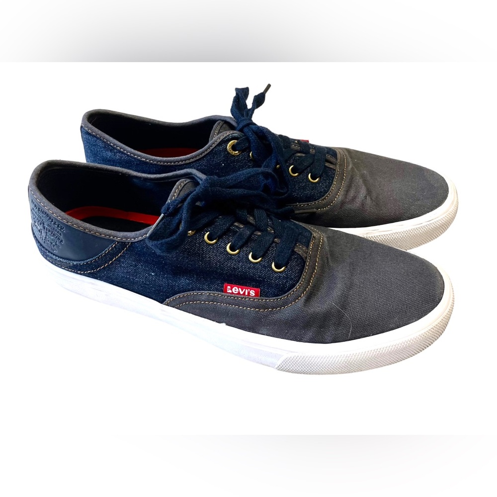 Levi's Mens Monterey 51752109U Blue Denim Round Toe Lace-Up Sneaker Shoe Sz 10.5